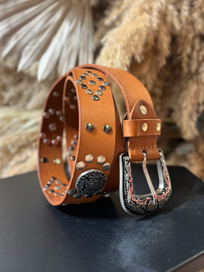 Ceinture Charlay Stone LOUNA COGNAC