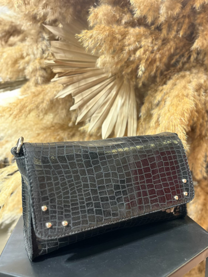 Sac Charlay Stone CLARA CROCO NOIR