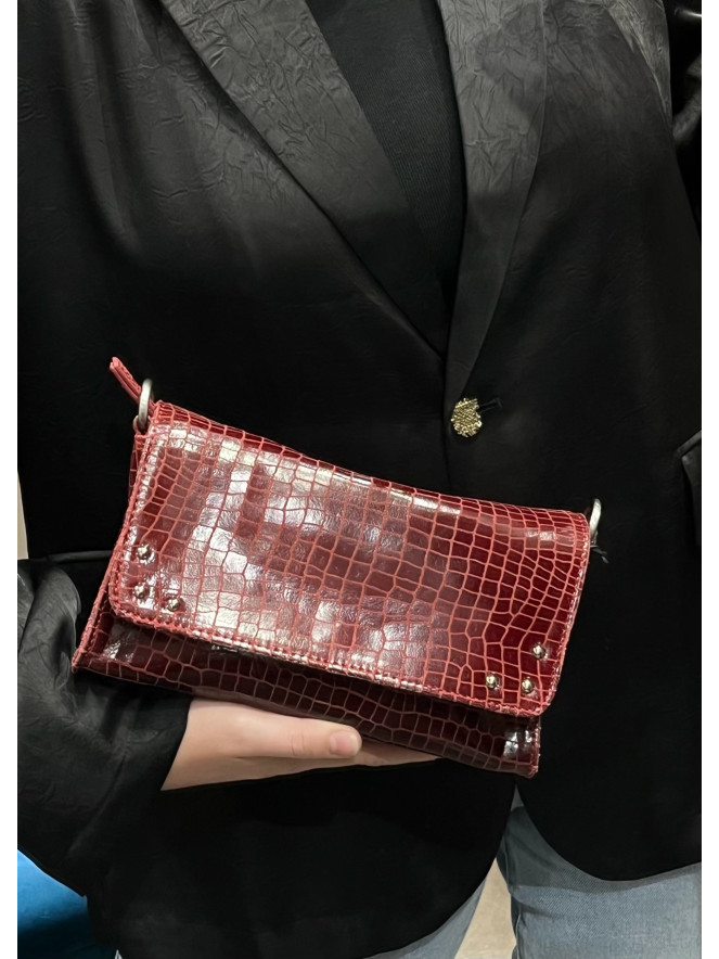 Sac Charlay Stone CLARA CROCO RED