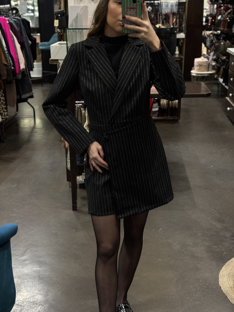 Combinaison short rayée AGATHE