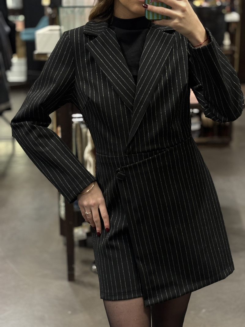 Combinaison short rayée AGATHE