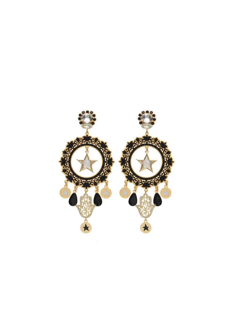 Boucles d'oreilles Principessa Glam GIPSY BLACK