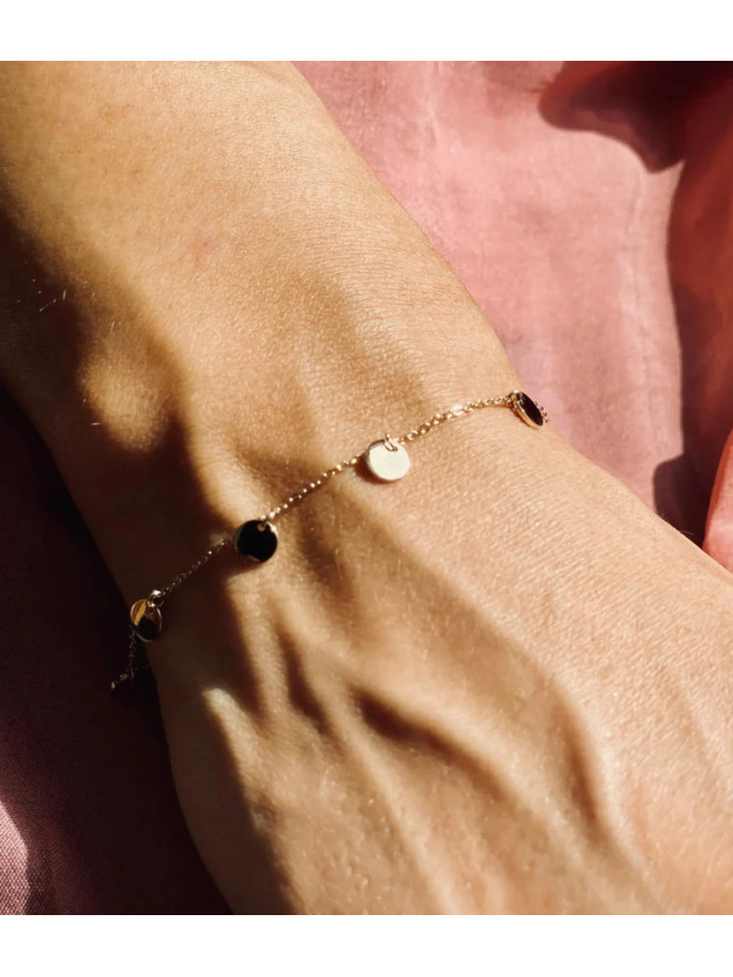 BRACELET ZAG CONFETTIS DORÉ