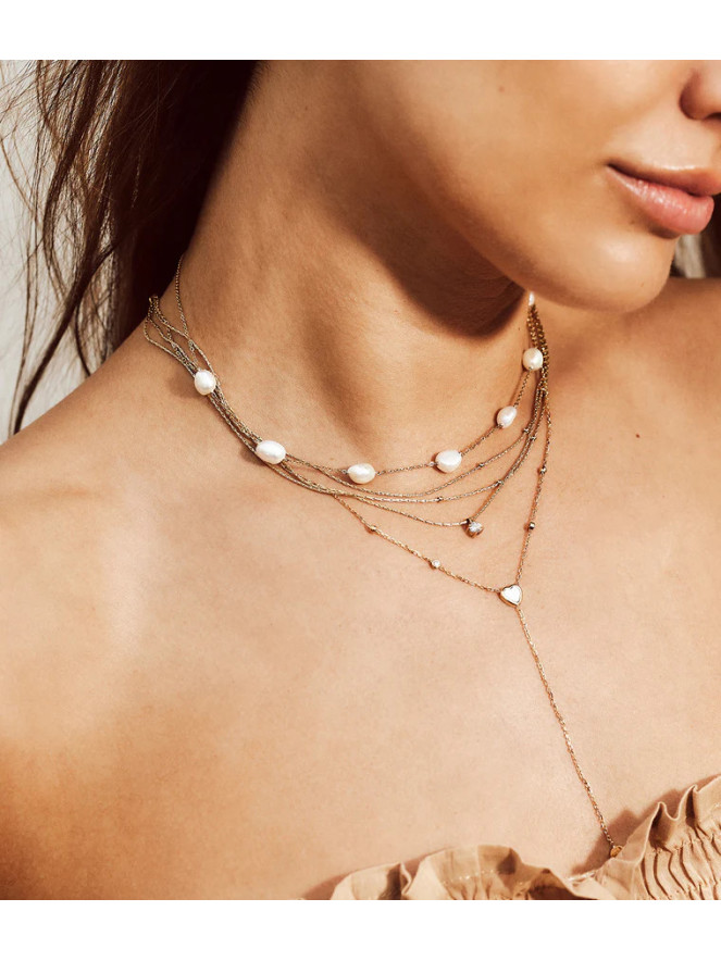COLLIER ZAG RADIEUX DORÉ