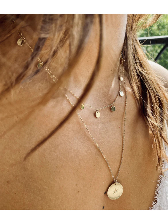 COLLIER ZAG CONFETTIS GOLD