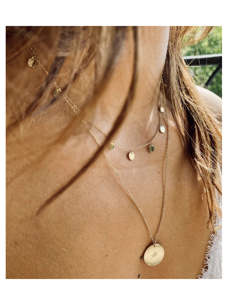 COLLIER ZAG CONFETTIS GOLD