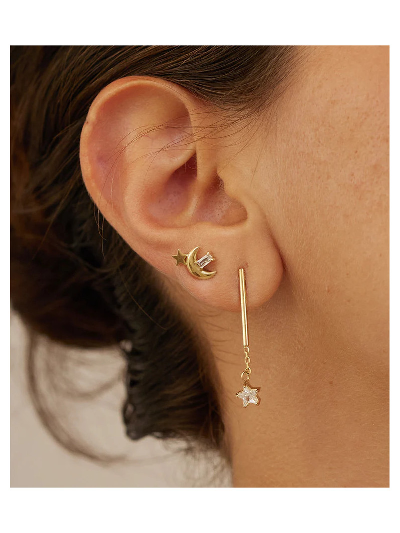 BOUCLES D'OREILLES ZAG ANOTH DORÉ