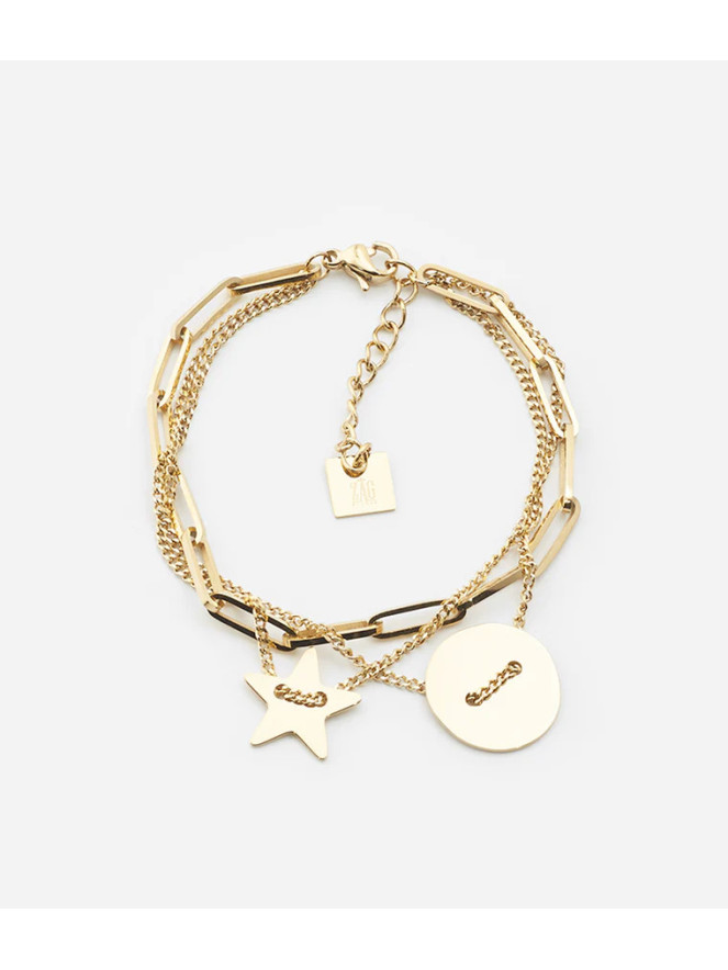 BRACELET ZAG STAR DORÉ
