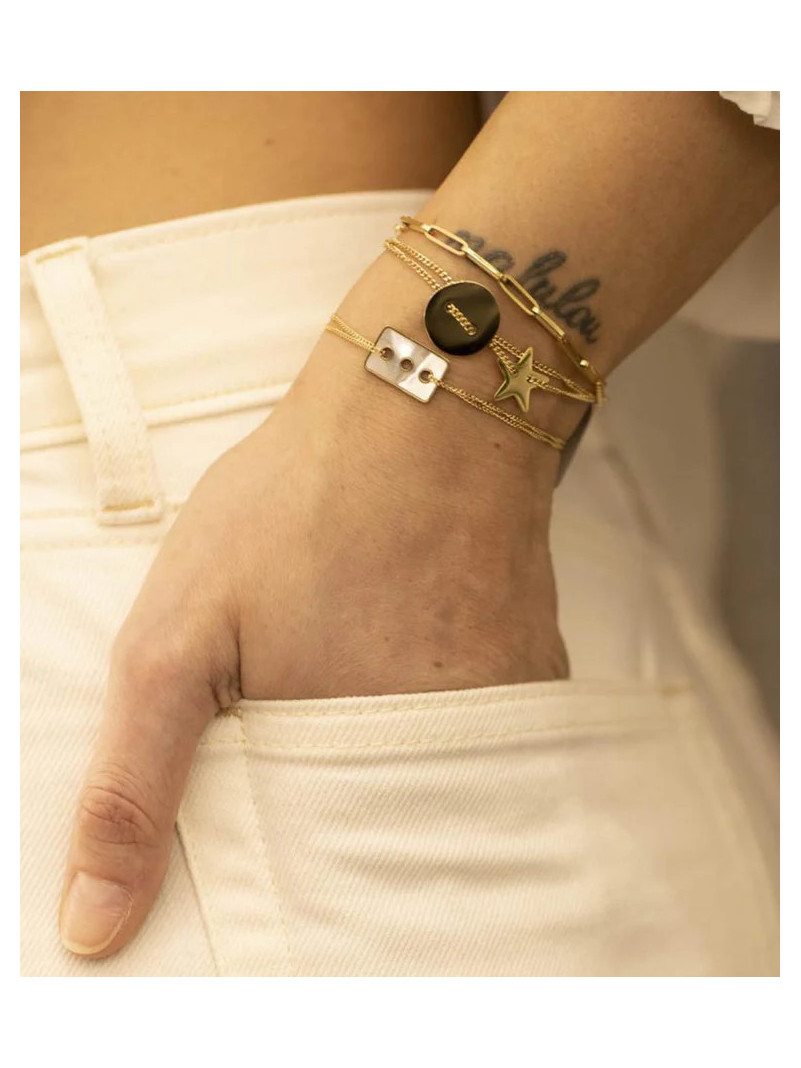 BRACELET ZAG STAR DORÉ