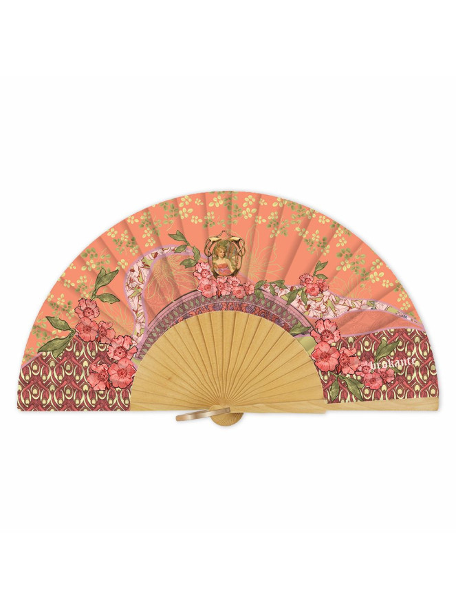 Éventail Brokante COSMOS SAUMON