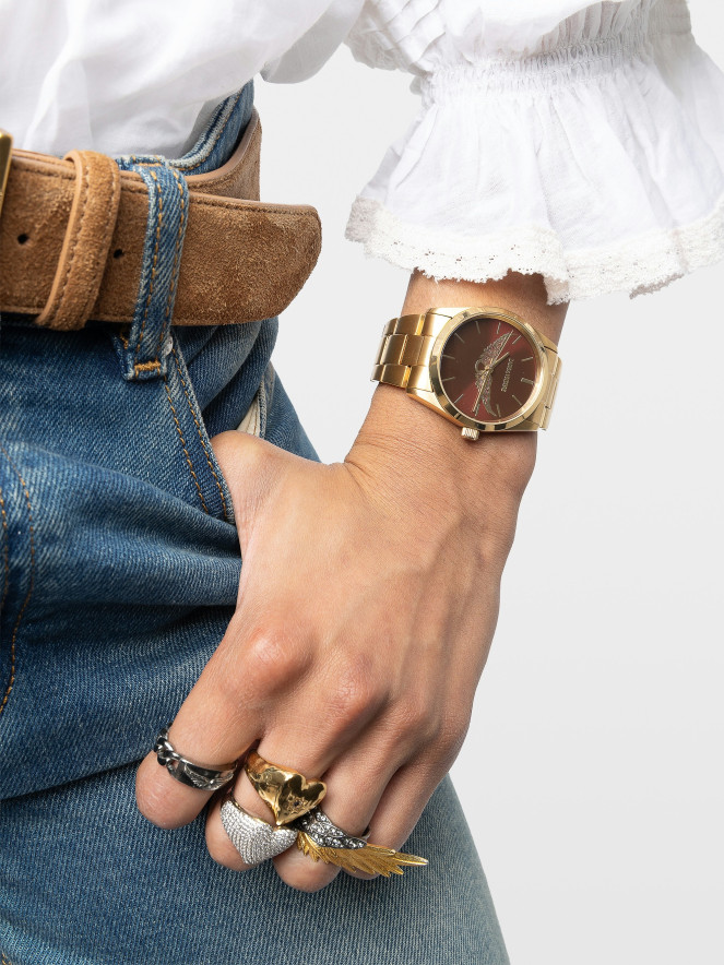 montre Zadig et Voltaire fusion ailes dorées