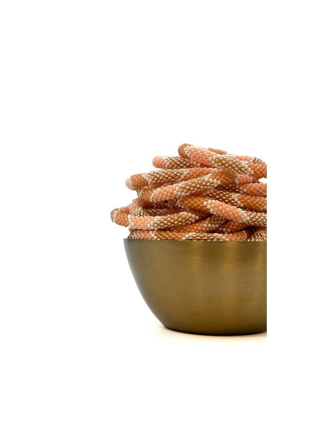 BRACELET NÉPALAIS SAUMON BLANC E71