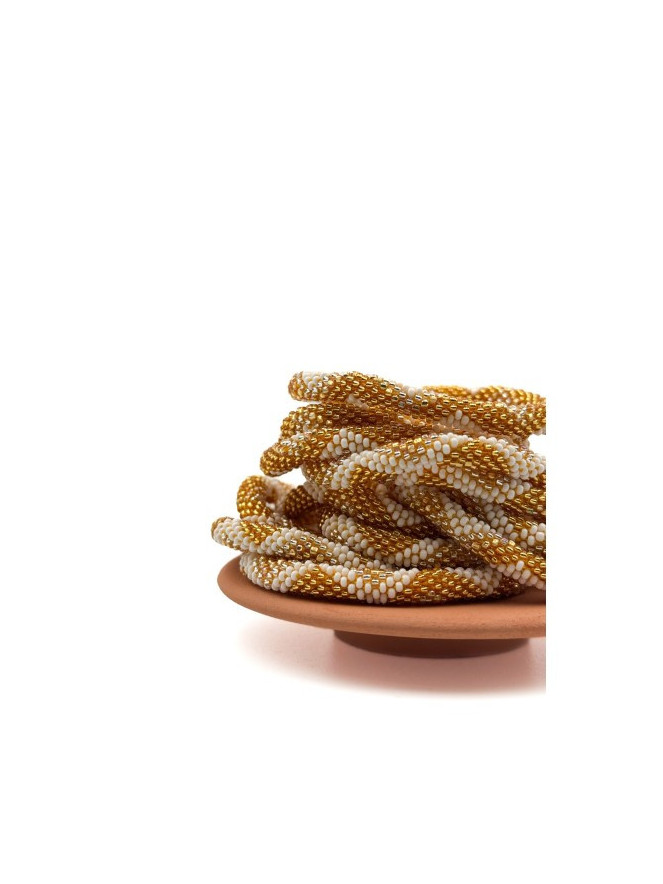 Bracelet NEPALAIS DORÉ BLANC D23