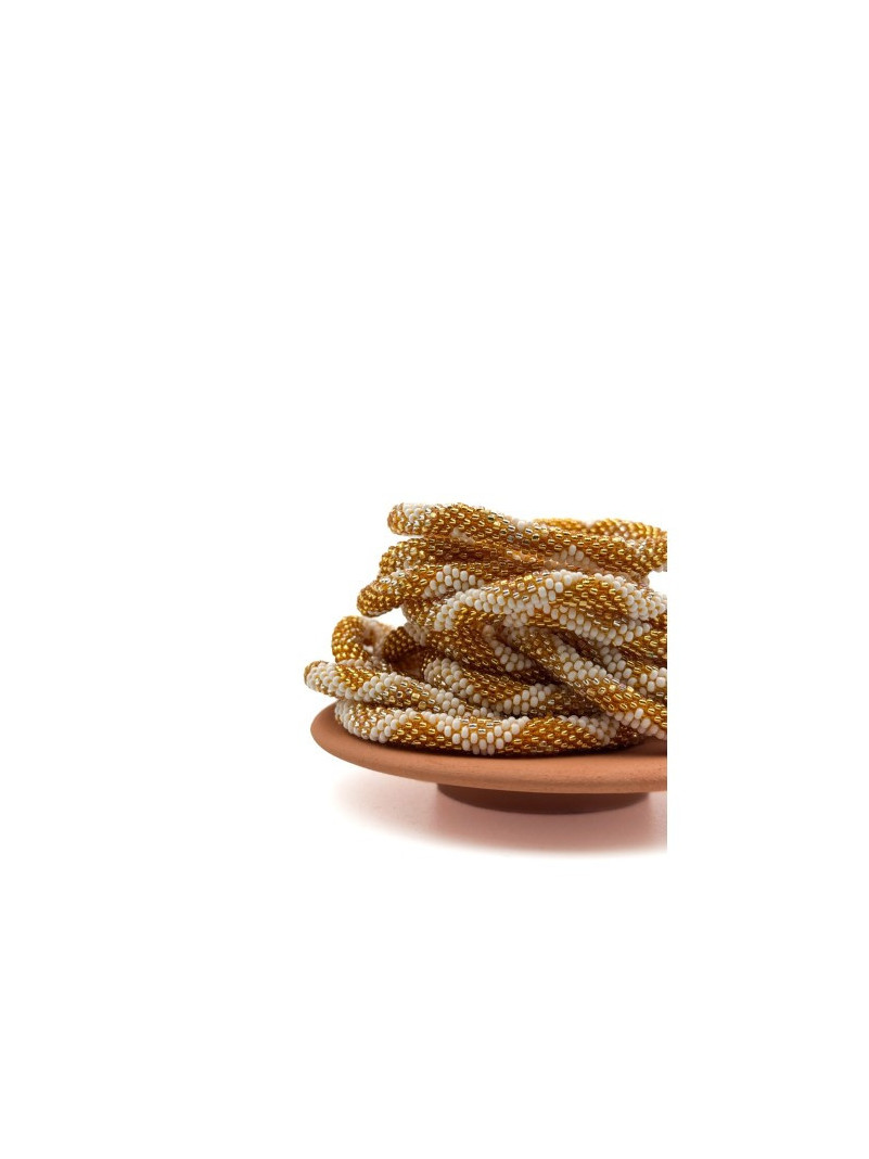 Bracelet NEPALAIS DORÉ BLANC D23