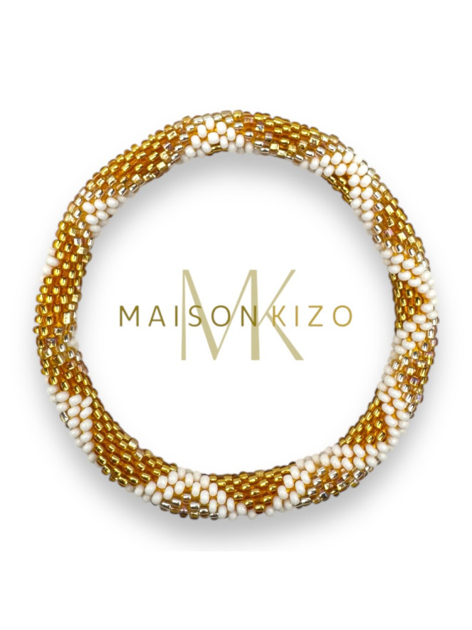 Bracelet NEPALAIS DORÉ BLANC D23