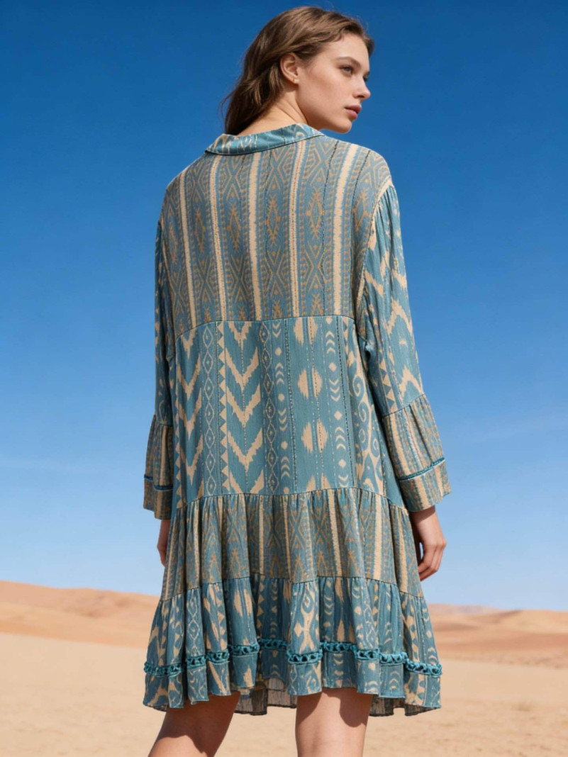 Robe ASTRID BLEU coupe oversize