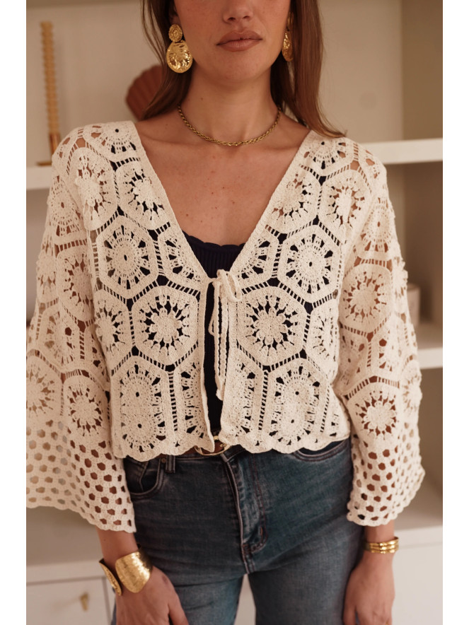 Gilet Charlène au crochet