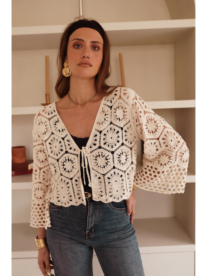 Gilet Charlène au crochet