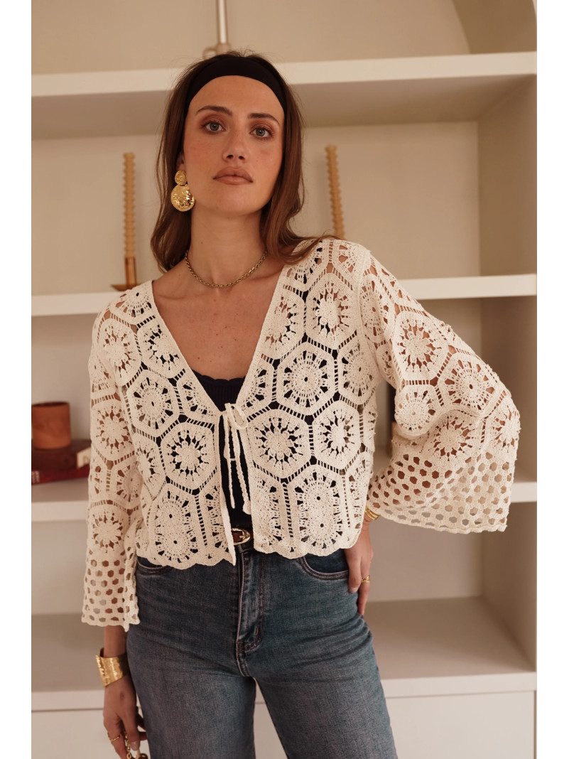 Gilet Charlène au crochet