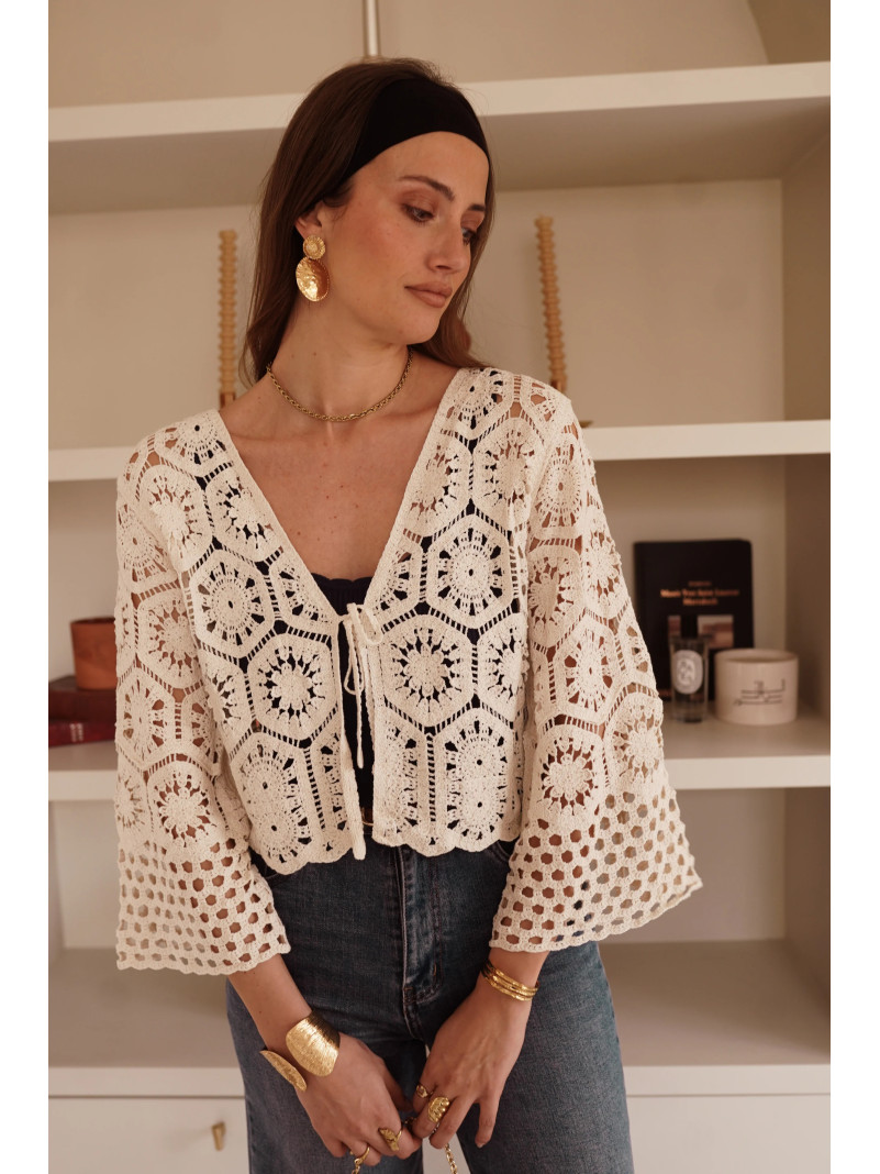 Gilet Charlène au crochet