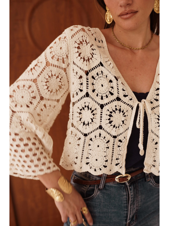 Gilet Charlène au crochet