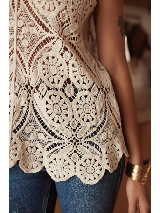 Top Chantal au crochet