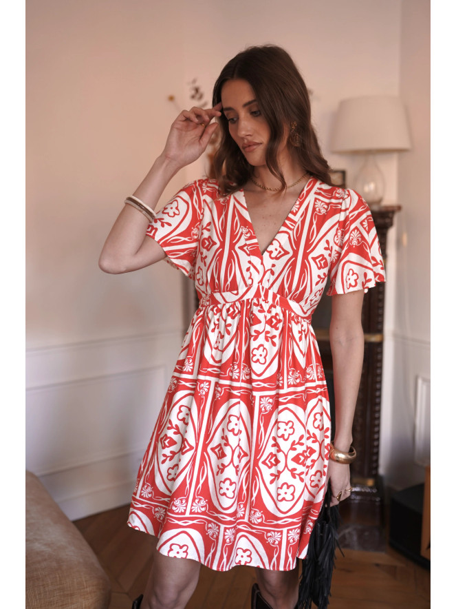 Robe courte LIZA ROUGE