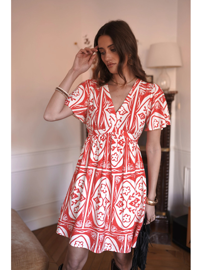 Robe courte LIZA ROUGE