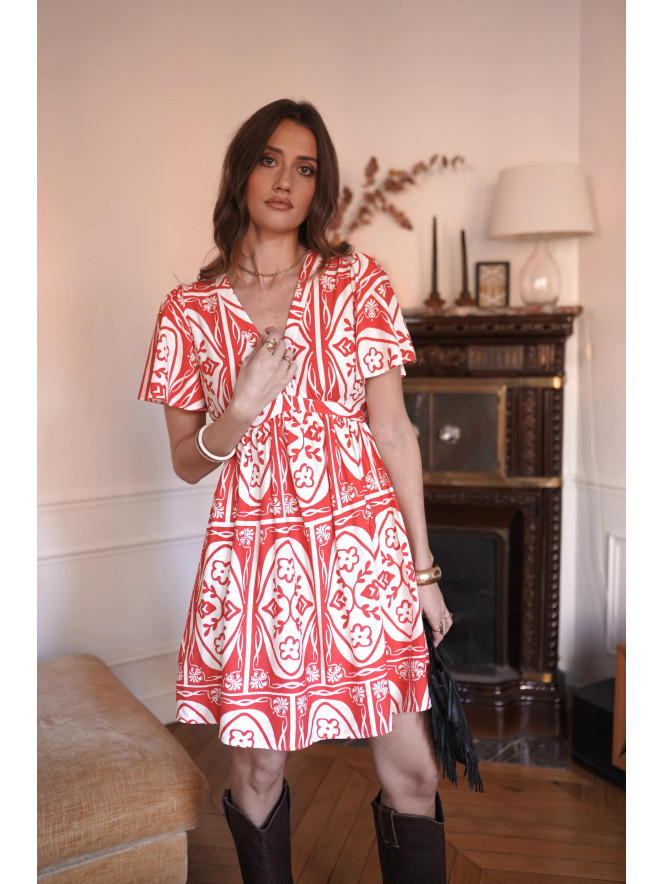 Robe courte LIZA ROUGE