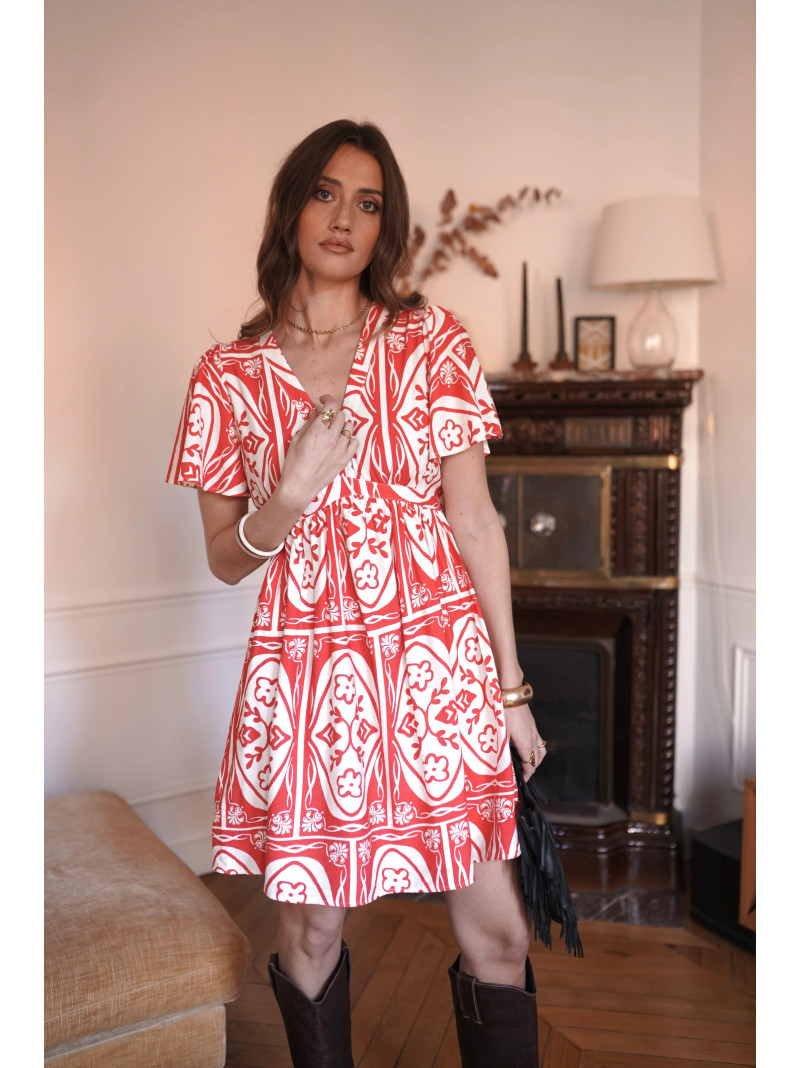 Robe courte LIZA ROUGE