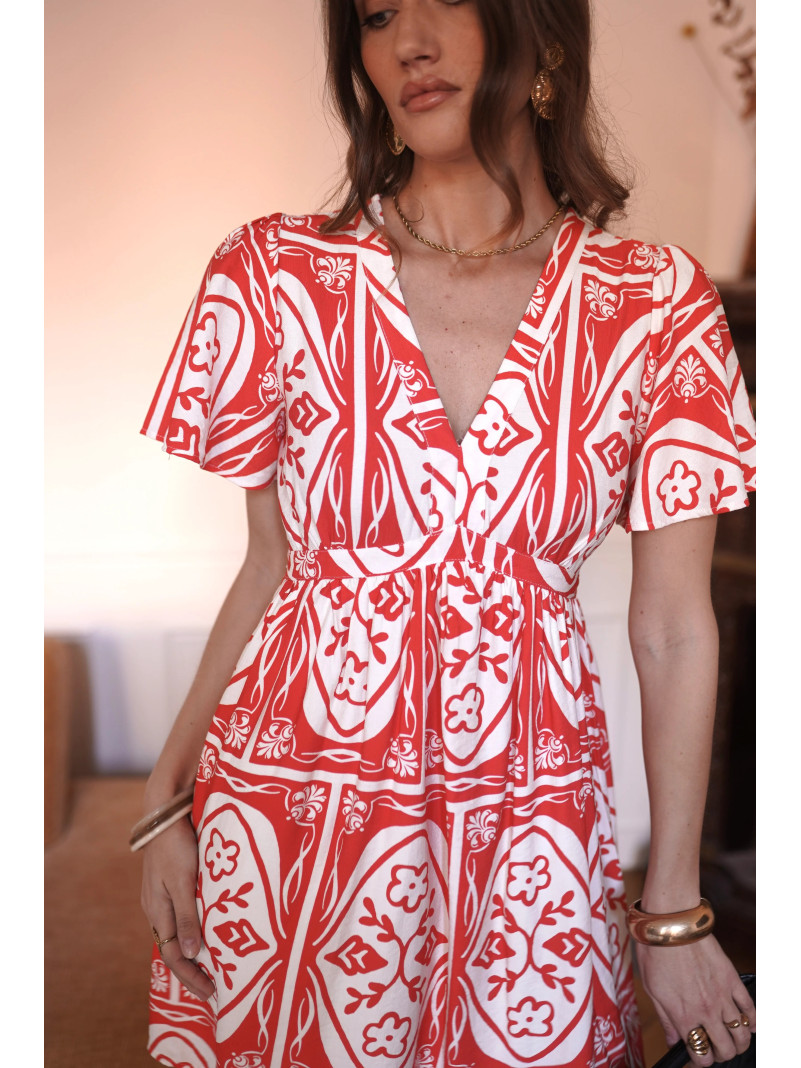 Robe courte LIZA ROUGE