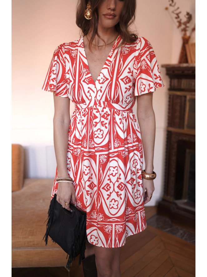 Robe courte LIZA ROUGE