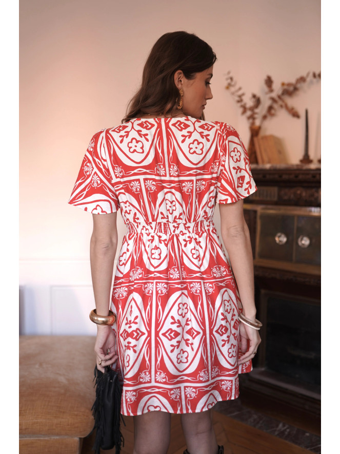 Robe courte LIZA ROUGE