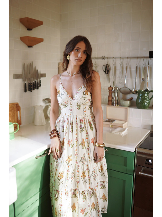 Robe longue FLORE BEIGE