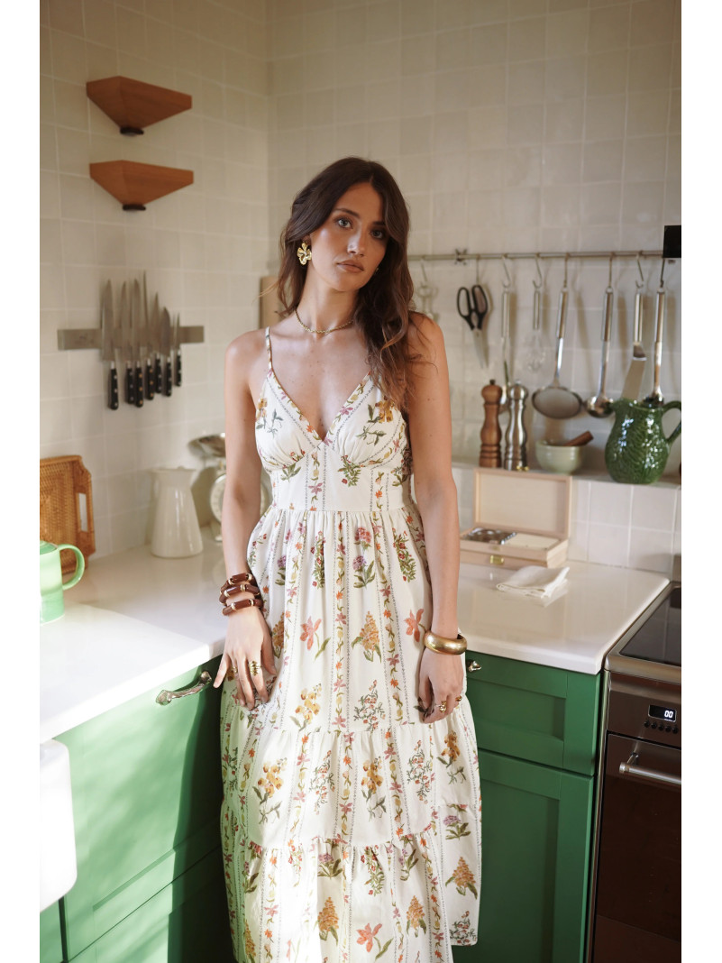 Robe longue FLORE BEIGE