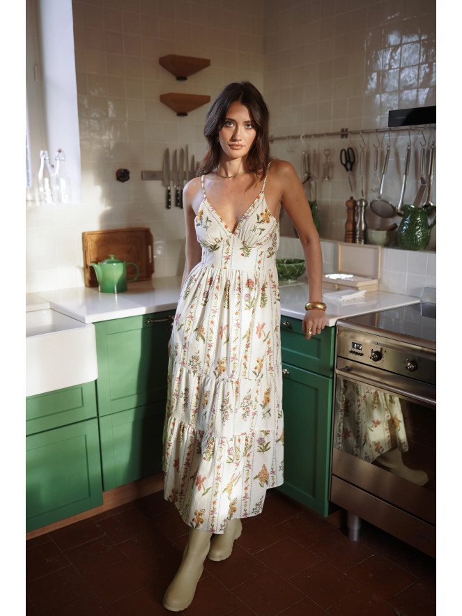 Robe longue FLORE BEIGE