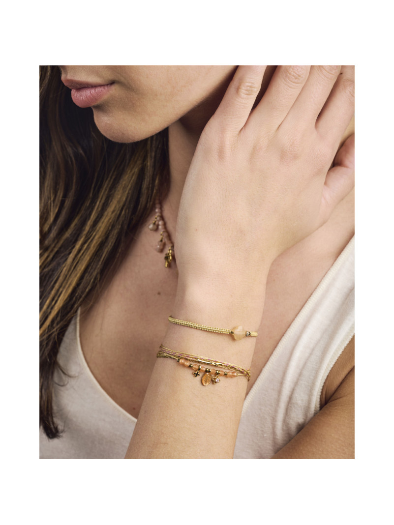 Bracelet By Garance LARA AGATE ORANGE