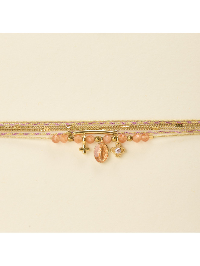 Bracelet By Garance LARA AGATE ORANGE