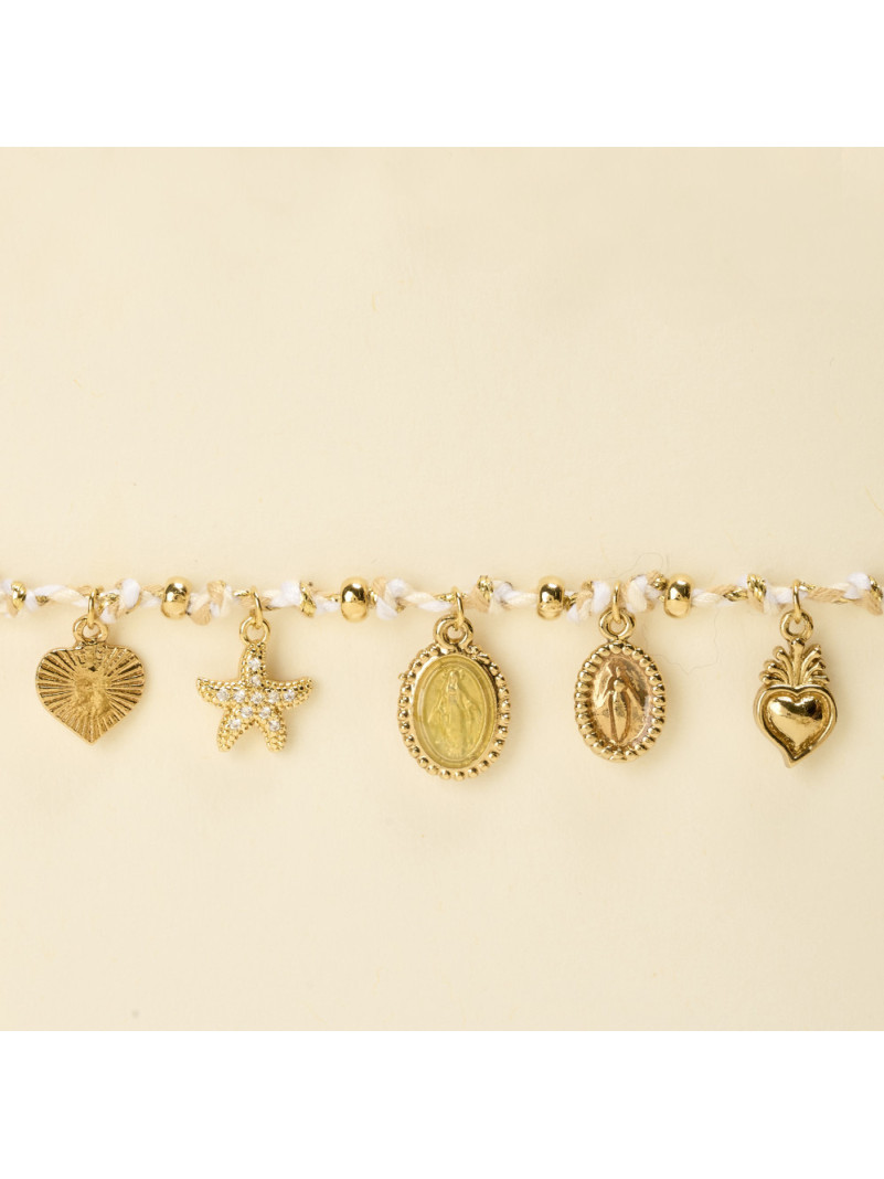 Bracelet By Garance IZAK BLANC ET JAUNE