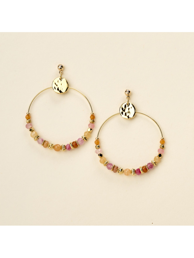 Boucles d'oreilles By Garance BOYE ROSE ORANGE
