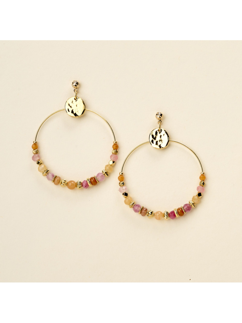 Boucles d'oreilles By Garance BOYE ROSE ORANGE
