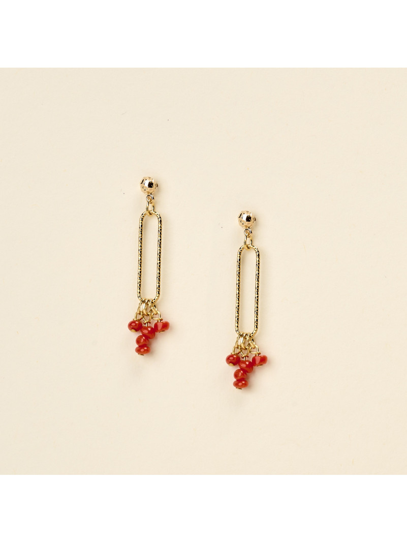 Boucles d'oreilles By Garance RAYA CORAIL