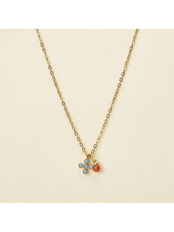 Collier By Garance RANI CROIX TURQUOISE