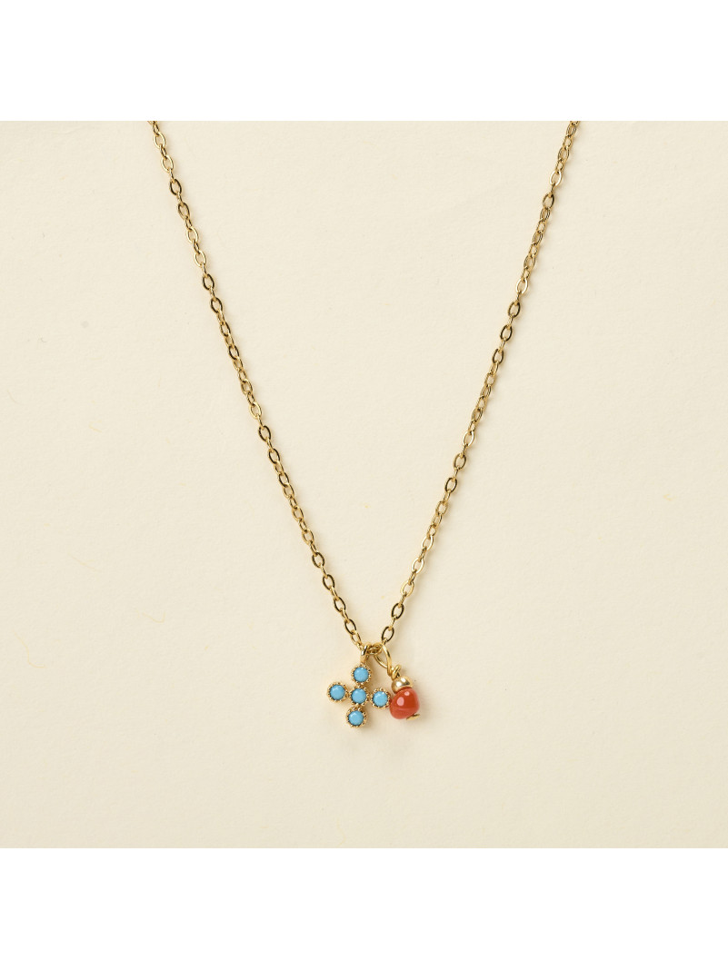 Collier By Garance RANI CROIX TURQUOISE