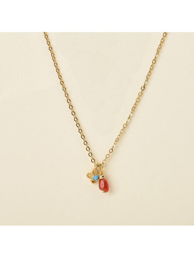 Collier By Garance RANI TRÈFLE TURQUOISE