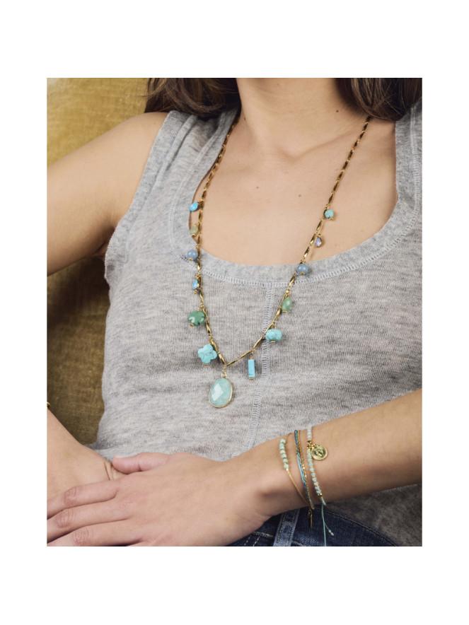 Collier By Garance ALMA TURQUOISE GOUTTE