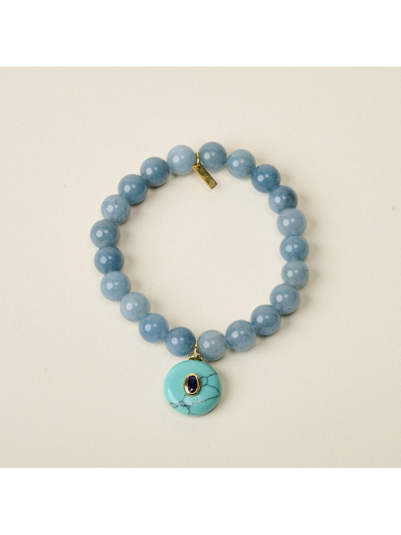 Bracelet By Garance AADA AGATE BLEU JEAN