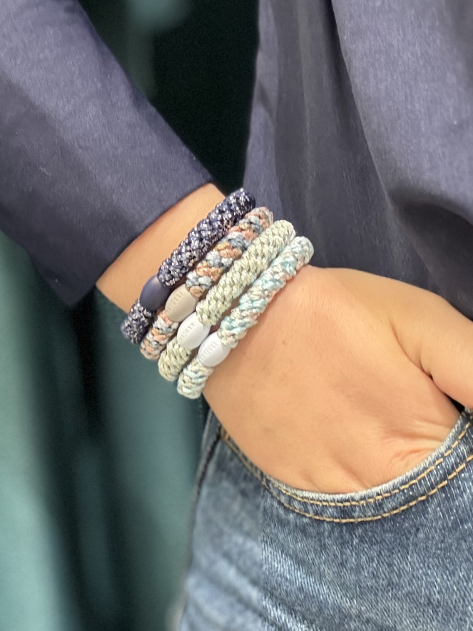 Bracelet Chouchou KKNEKKI lot de 4 couleurs PARME BEIGE MULTI