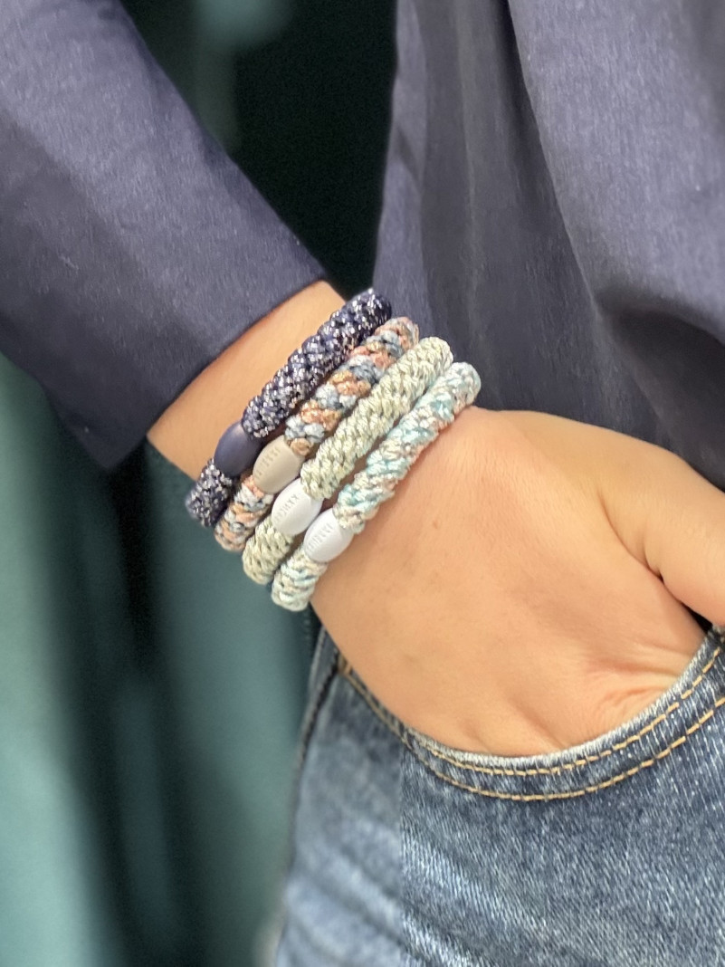 Bracelet Chouchou KKNEKKI lot de 4 couleurs PARME BEIGE MULTI