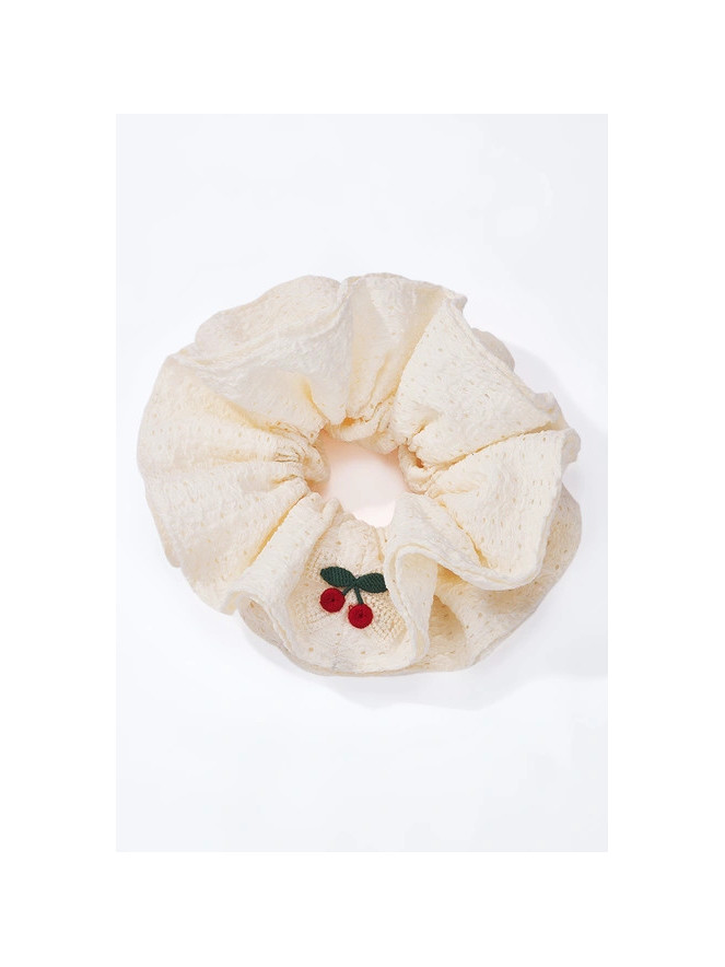 Chouchou au crochet PETITE CERISE